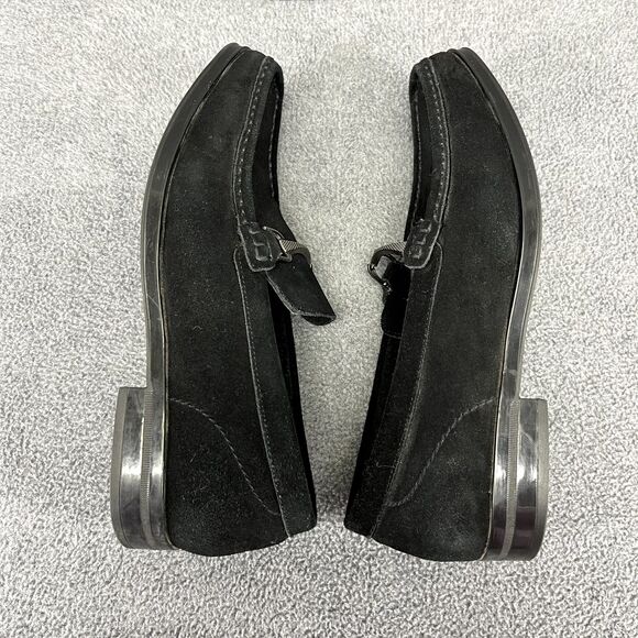 Stacy Adams Shoes Mens 9 M Reginald Black Suede Loafers Rubber Soles‎ main image 13